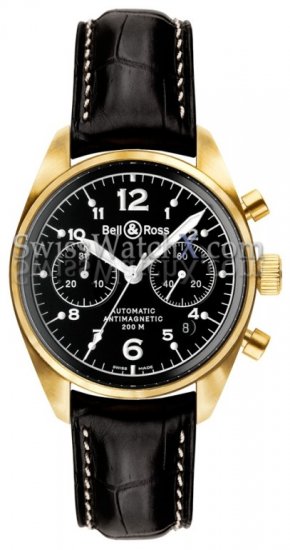 Bell and Ross Vintage 126 Gold Black - Click Image to Close